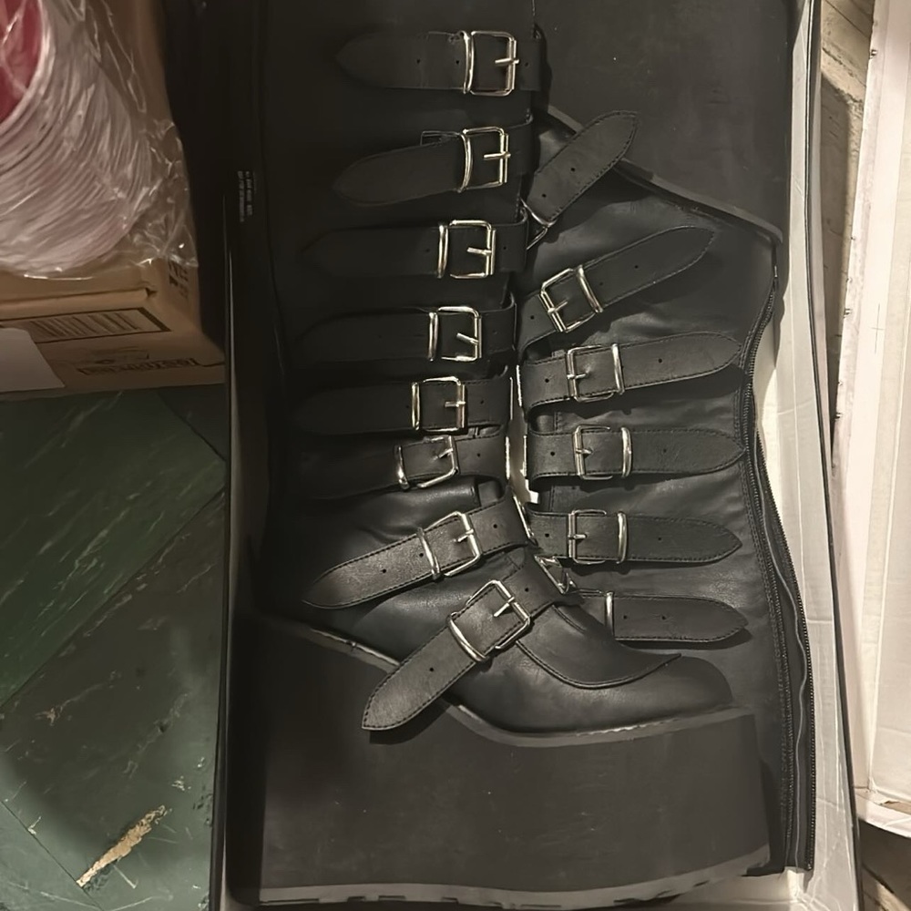 Black Demonia Platforms from Dolls Kill
